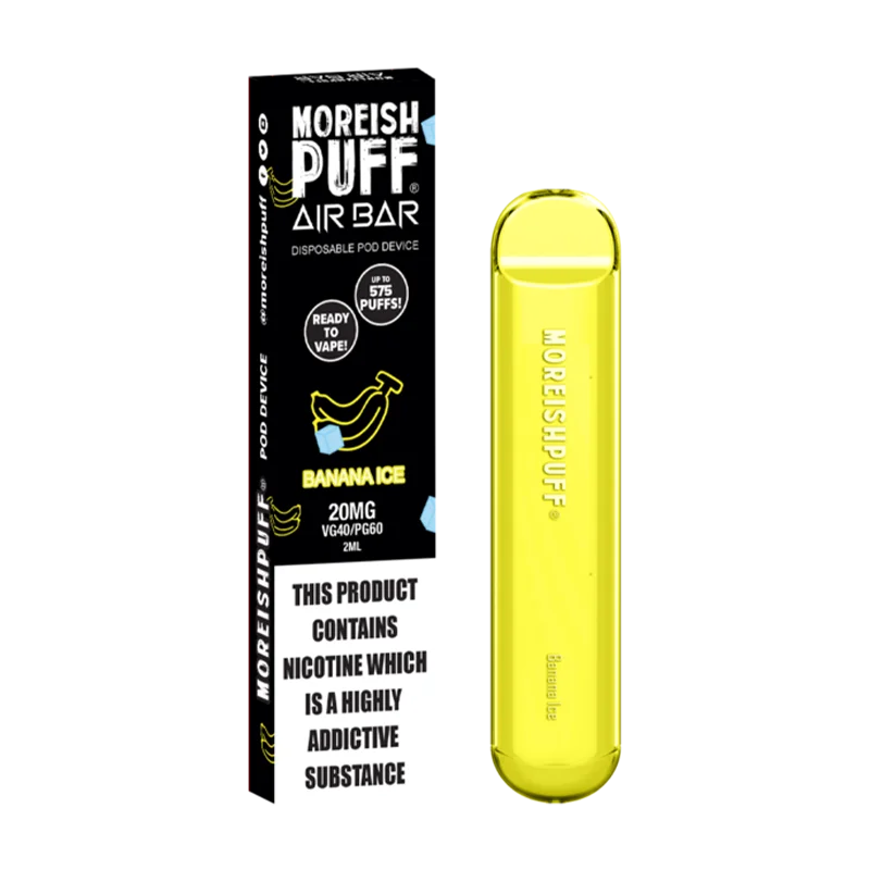 Banana Ice Air Bar Disposable Pod Device by Moreish Puff