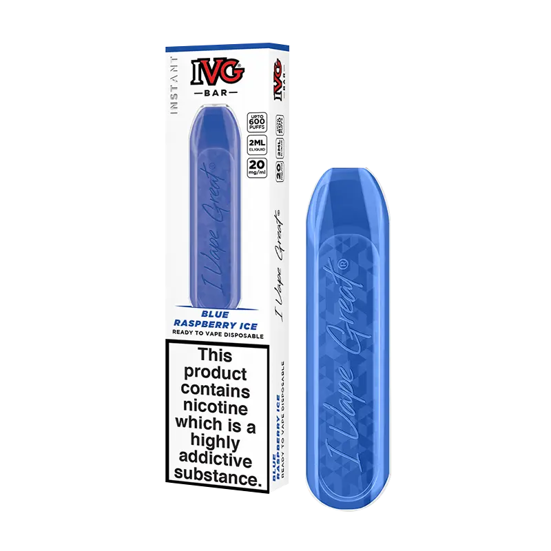 Blue Raspberry Ice IVG Bar Disposable Vape Device