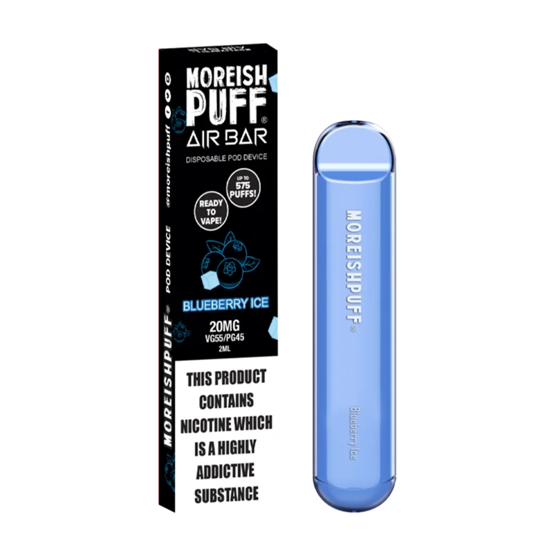 Blueberry Ice Air Bar Disposable Pod Device by Moreish Puff