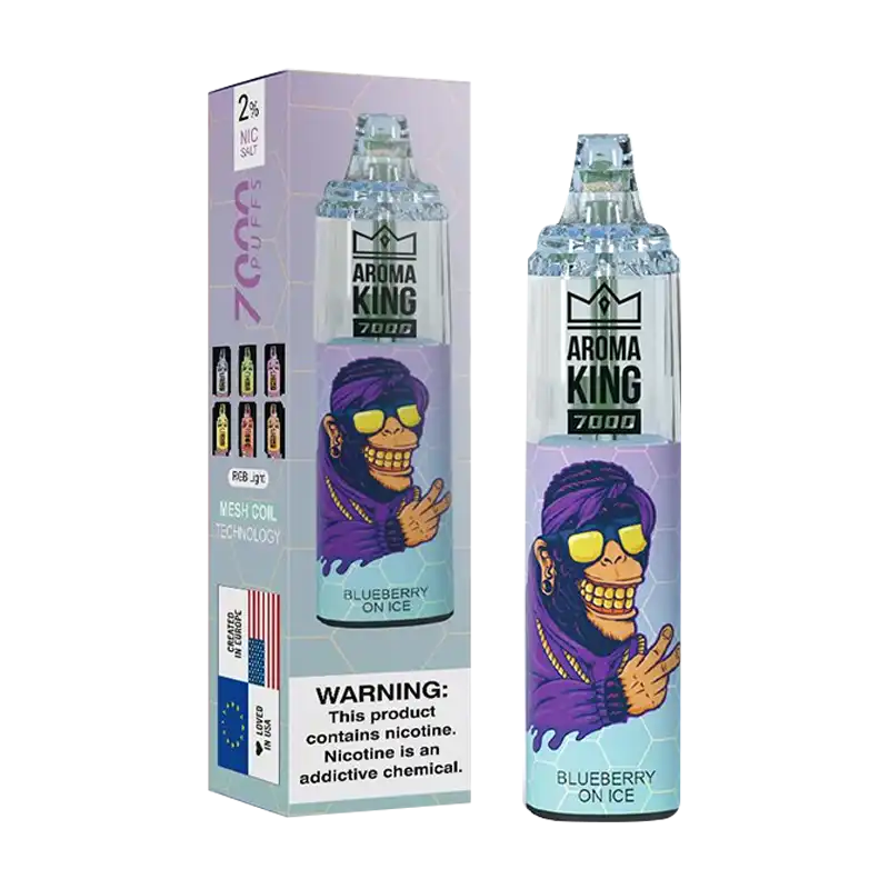 Blueberry on Ice Tornado 7000 Disposable Vape by Aroma King