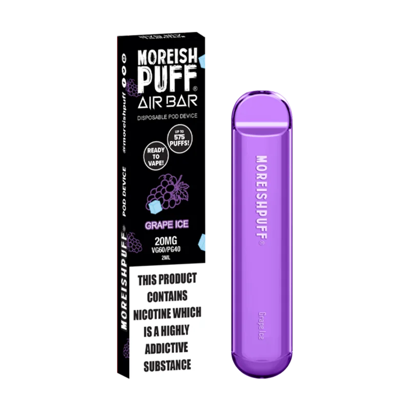 Grape Ice Air Bar Disposable Pod Device by Moreish Puff