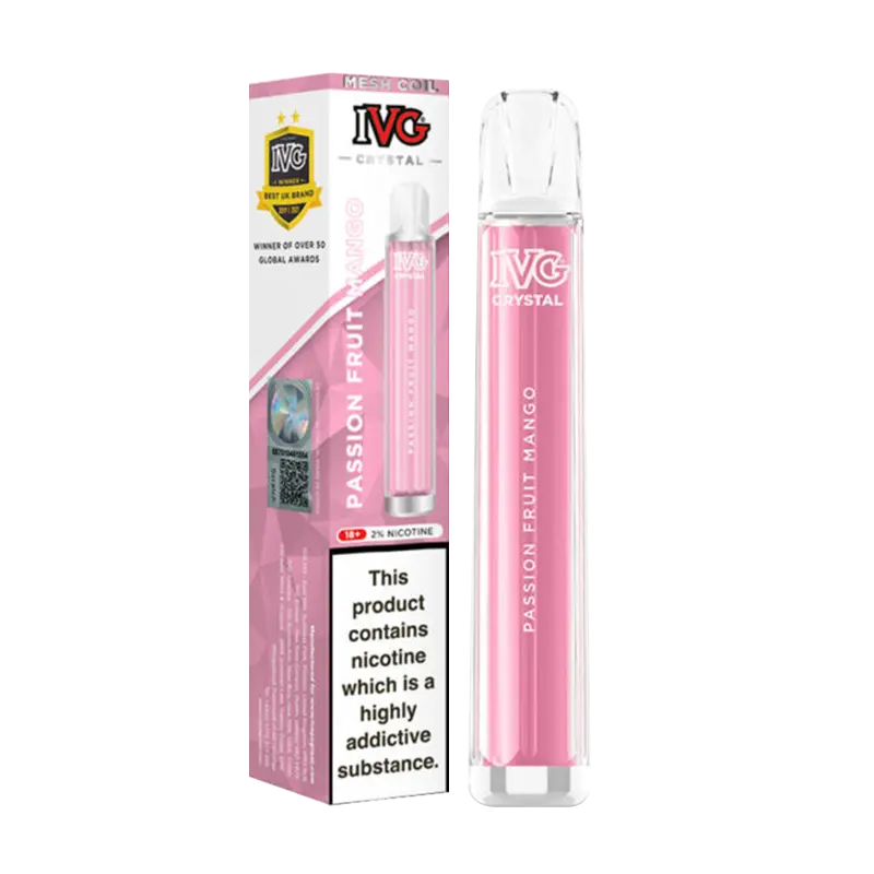 Passion Fruit Mango Crystal Bar Disposable Vape by IVG