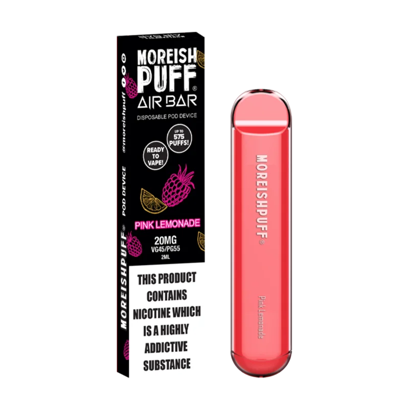 Pink Lemonade Air Bar Disposable Pod Device by Moreish Puff