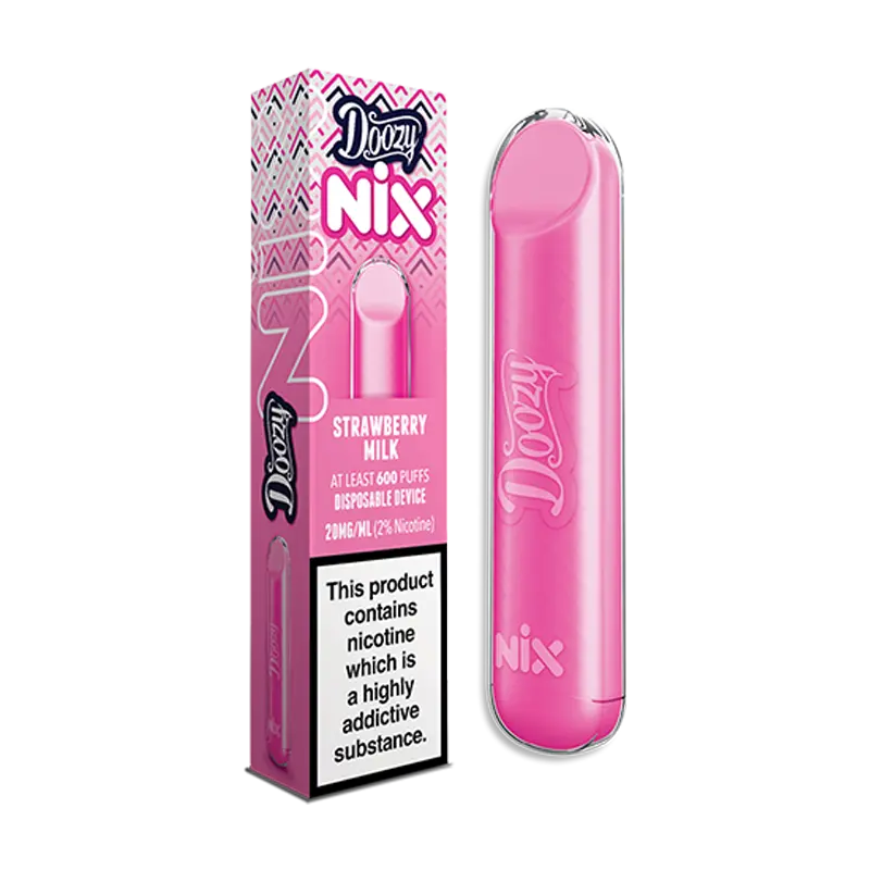 Strawberry Milk Doozy Nix 0mg Disposable Vape by Doozy Vapes