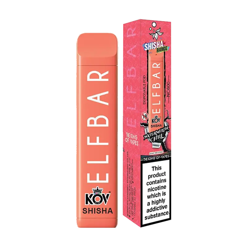 Watermelon Chill NC 600 Shisha Disposable Vape Device by Elf Bar