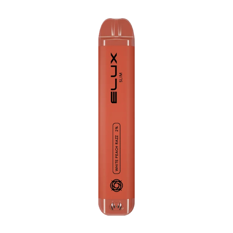 White Peach Razz Slim Disposable Vape by Elux